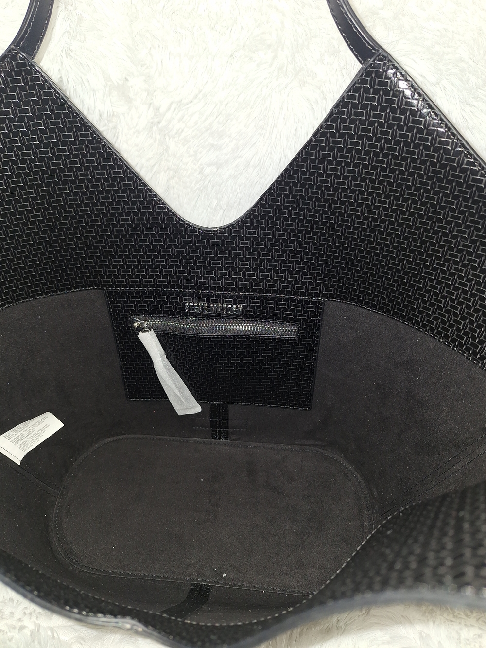 Steve Madden Black Textured Tote Bag